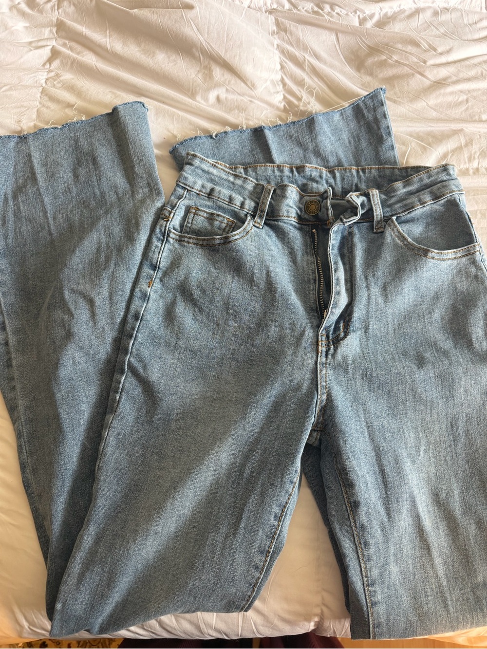 Light Blue Mid-Rise Flare Bootcut Women’s Jeans
